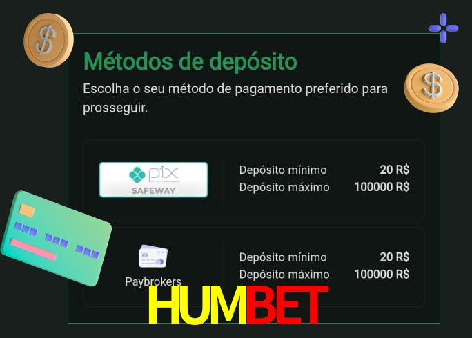 O cassino HUMBET oferece uma grande variedade de métodos de pagamento